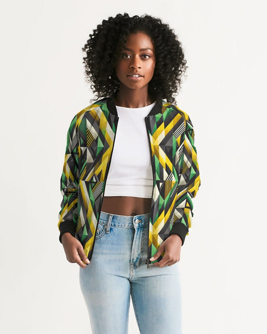 Shine Like a Diamond Women's All-Over Print Bomber Jacket