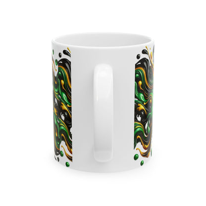 Drop Paint Style Modern Jamaican Ceramic Mug