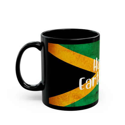 Happy Earth strong Jamaican Flag Black Mug - 11oz & 15oz | Perfect for Coffee Lovers & Gifts