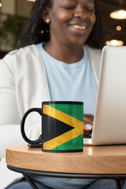 Jamaican Flag Black Mug