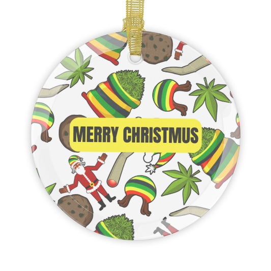 Merry Christmas Glass Ornaments