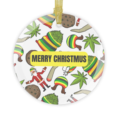 Merry Christmas Glass Ornaments