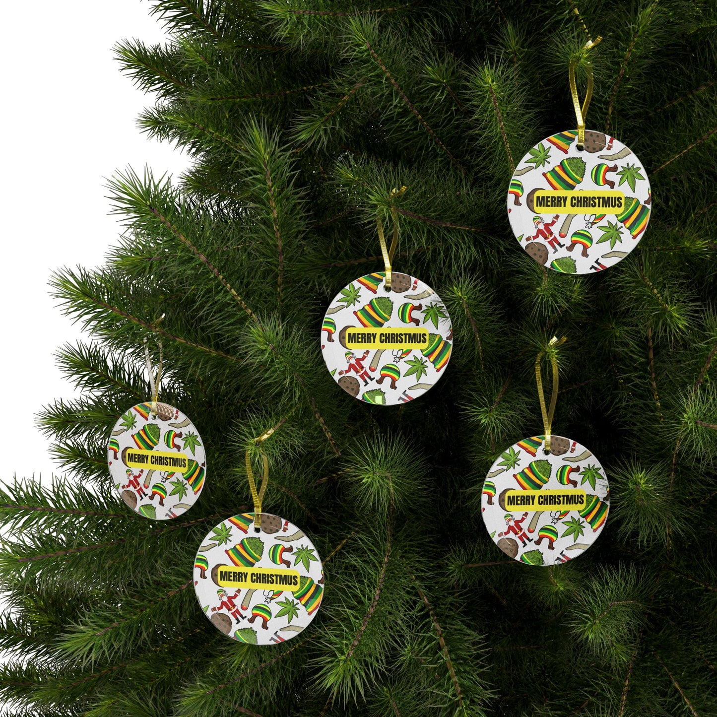 Merry Christmas Glass Ornaments