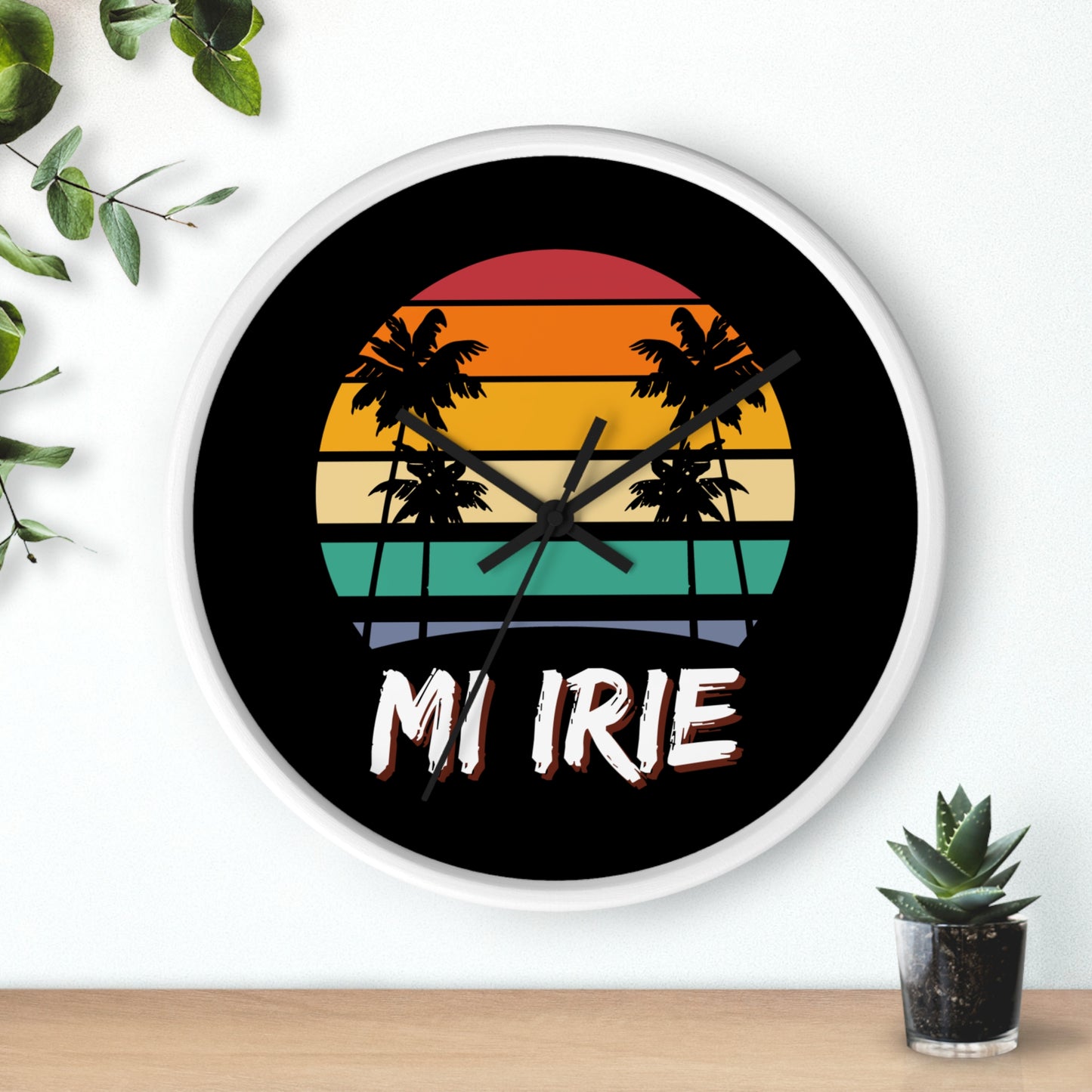 Tropical Sunset Wall Clock