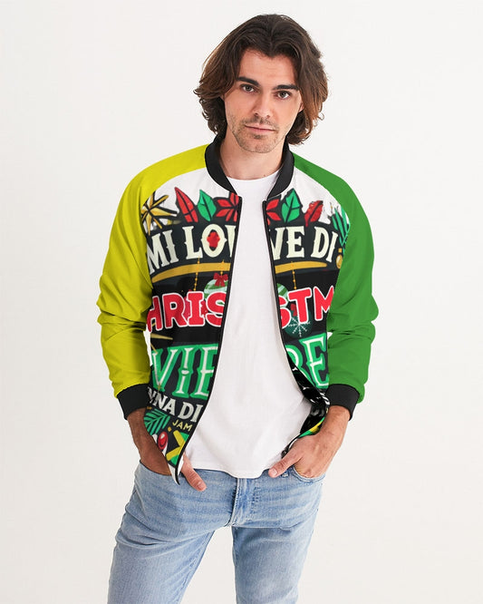 Mi Love Di Christmus Vibes Inna Disemba Men's All-Over Print Bomber Jacket