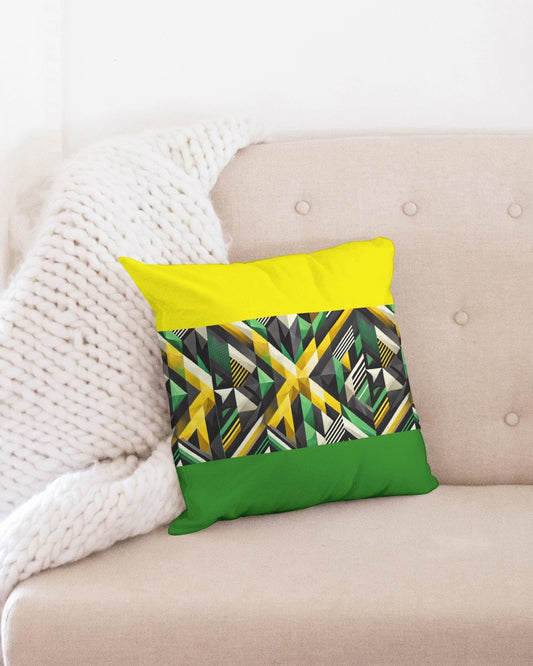 Diamond Yellow Throw Pillow Case 16"x16"