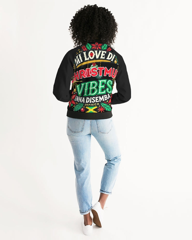 Jamaica Mi Love Di Christmus Vibes Inna Disemba Women's All-Over Print Bomber Jacket