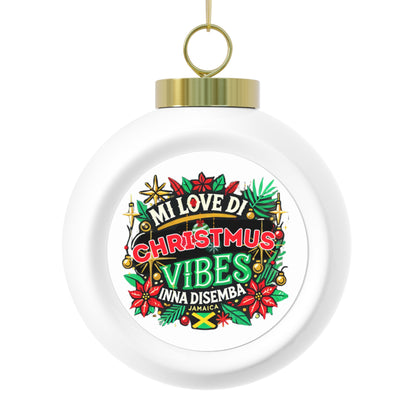 Festive Jamaican Christmas Ball Ornament - Holiday Vibes Decoration