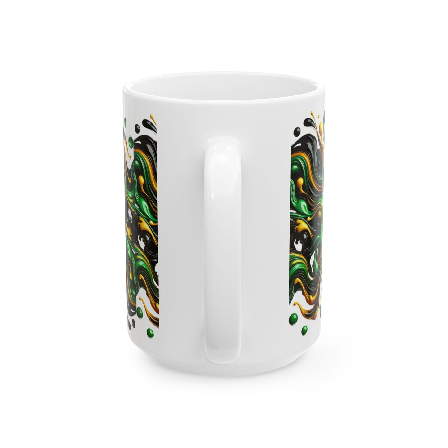 Drop Paint Style Modern Jamaican Ceramic Mug