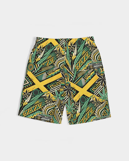 Jamaica Pattern All-Over Print Boys   Swim Trunk