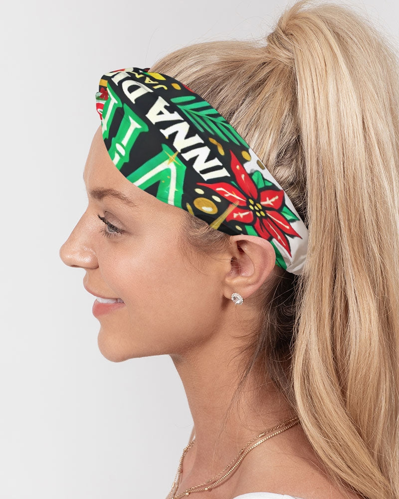 Mi Love Di Christmus Vibes Inna Disemba Twist Knot Headband  3-piece Set