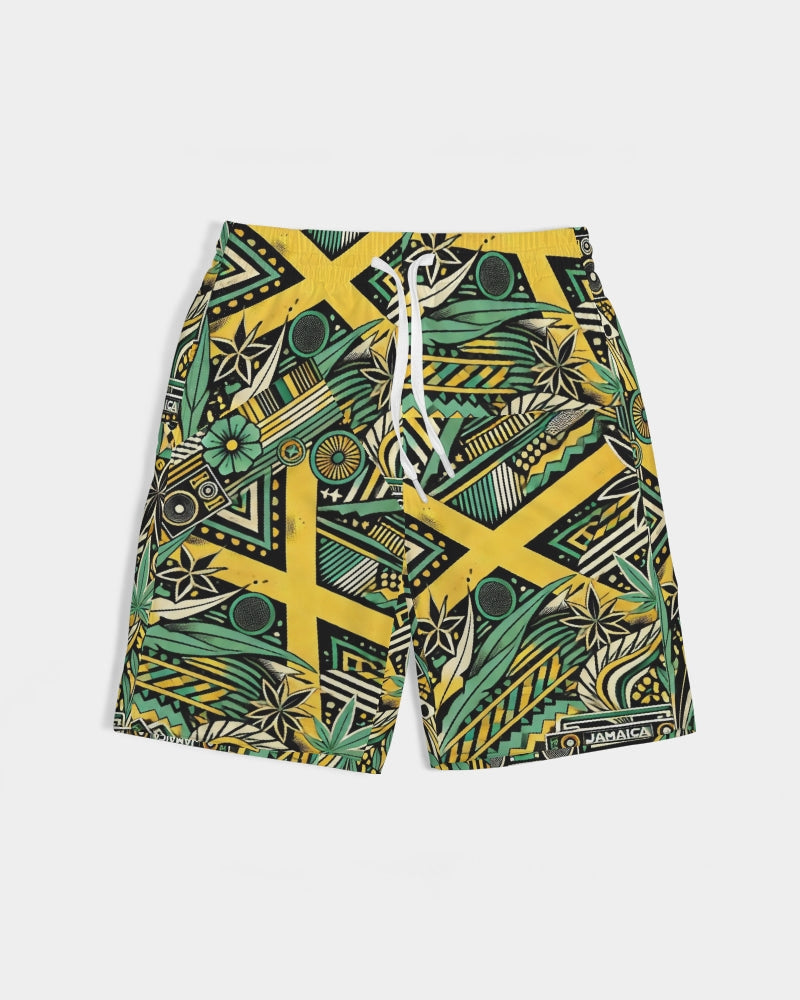 Jamaica Pattern All-Over Print Boys   Swim Trunk